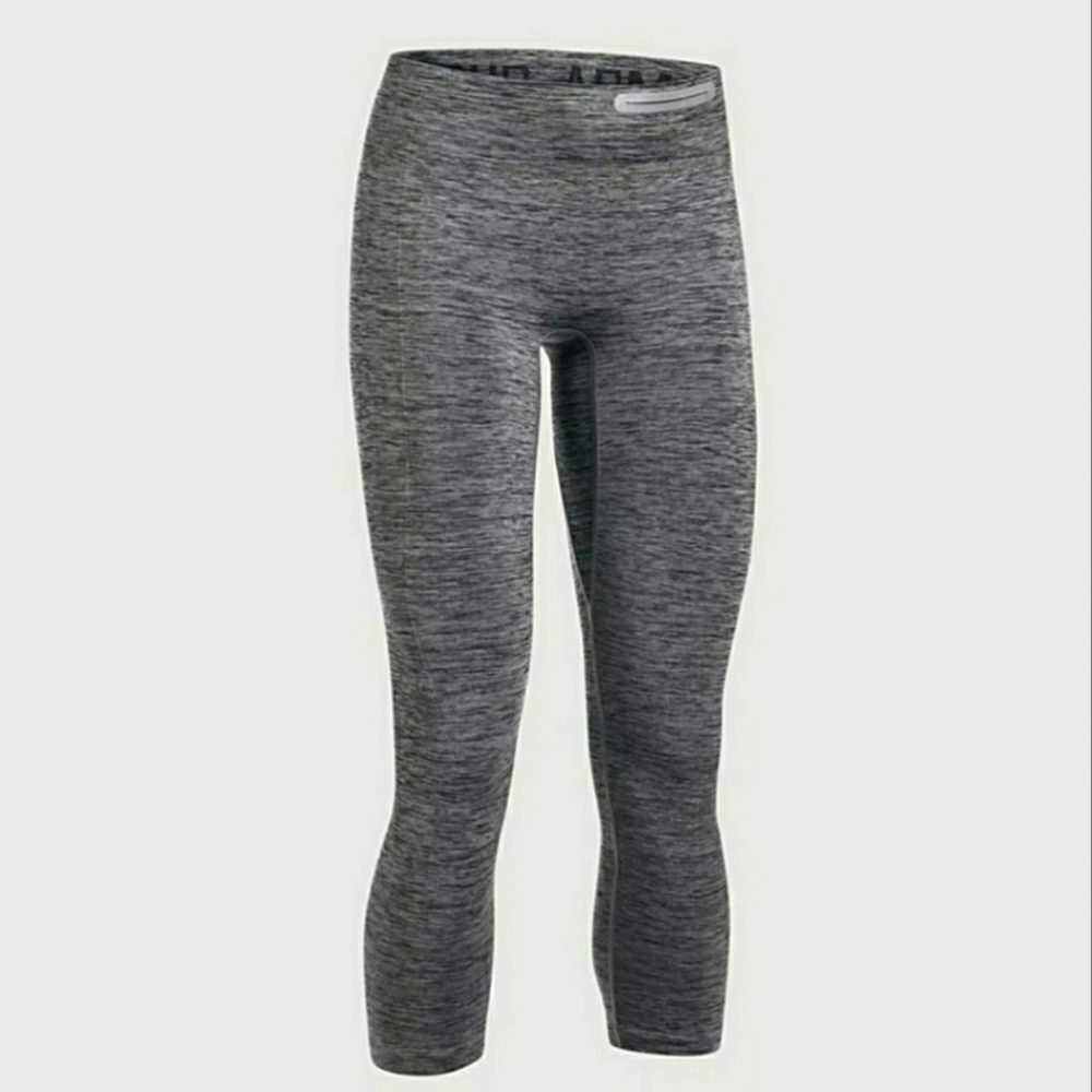 UNDER ARMOUR Threadborne Seamless Heathered Crop Capris Legging Size L